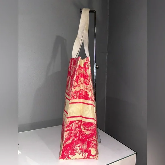 Christian Dior GWP Red Dioriviera Straw Tote Bag - Picture 8 of 10